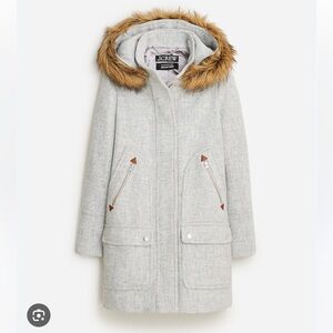 Jcrew chateau parka coat stadium cloth wool